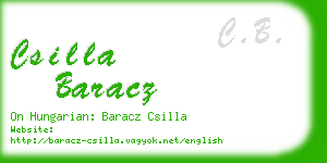 csilla baracz business card